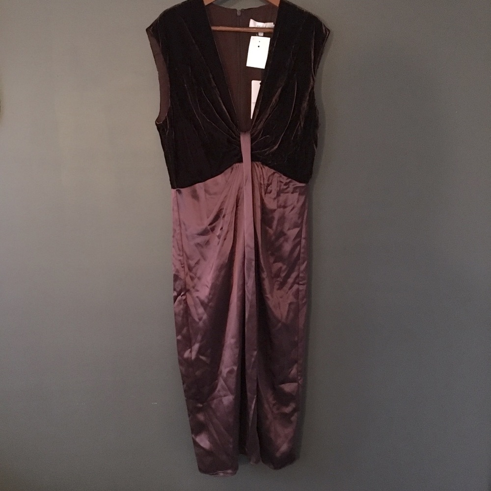NWT Reiss Livvy Velvet and Silk Cocktail Dress - Picture 5 of 9